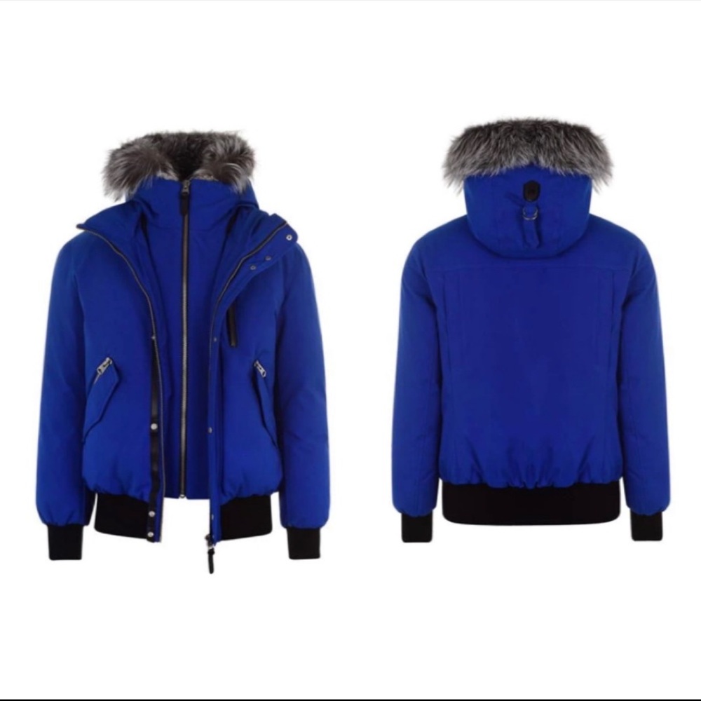 Mackage Dixon Blue and Gray Fur